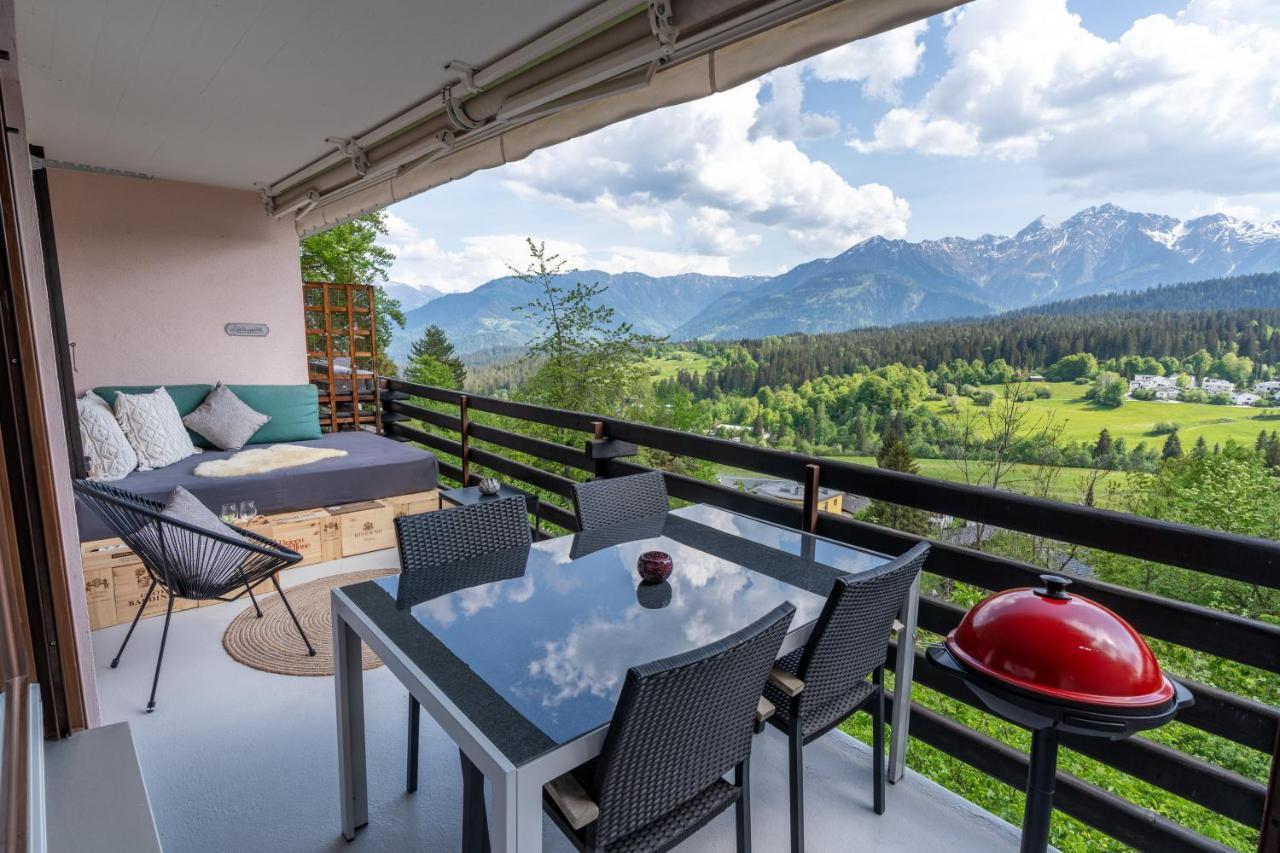 -Panorama-Bergblick- Dampfbad-Dusche Und Aussenbett Apartamento Flims Exterior foto